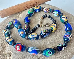 Antike Murano-Kette – leuchtende Glaskunst in Handarbeit