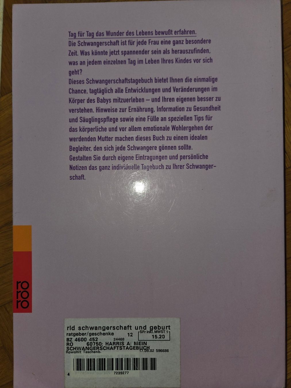 Bücher: Schwangerschaftstagebuch – Gebraucht aus Basel von Roundtrip 1