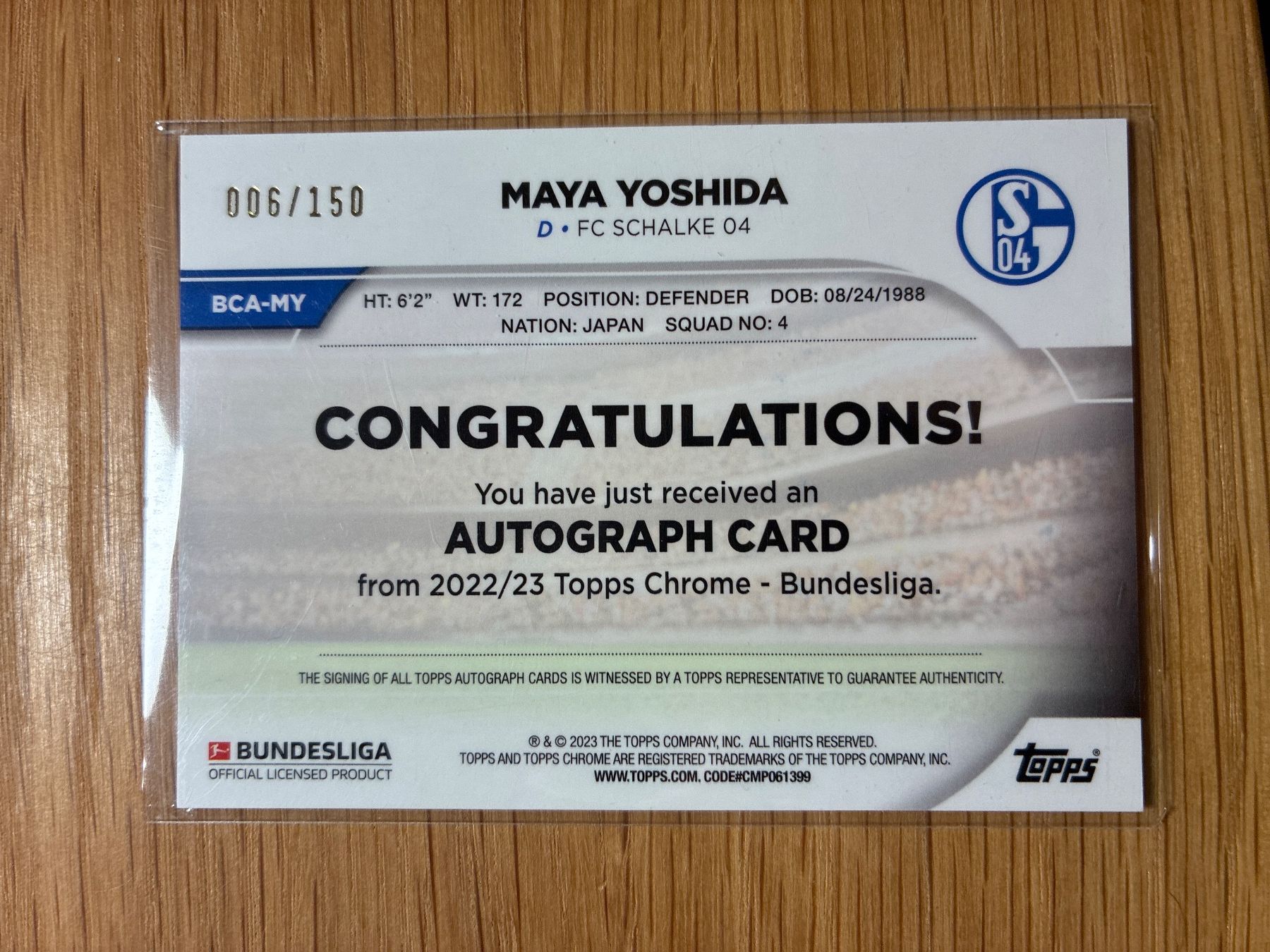Topps Cartes à collectionner: Topps Chrome Maya Yoshida Schalke Autogramm /150 – D'occasion à Solothurn par MegaDaggi 1
