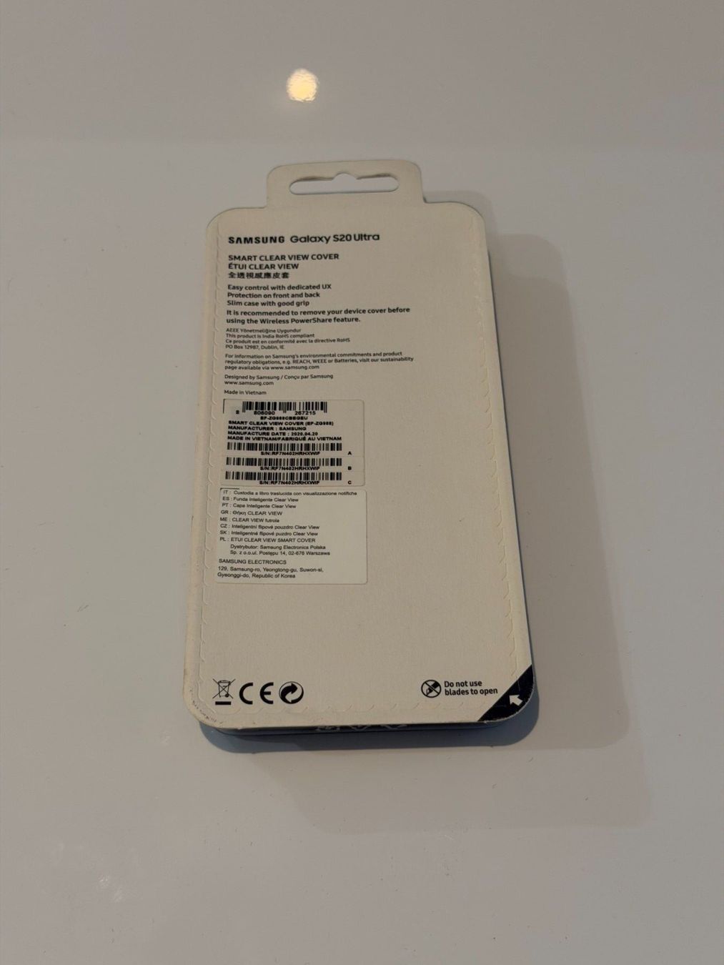 Samsung Cover & Protezioni schermo: Samsung Galaxy S20 Ultra cover – Nuovo e nell'imballaggio originale da Yverdon-les-Bains venduto da AVRS.CH 1