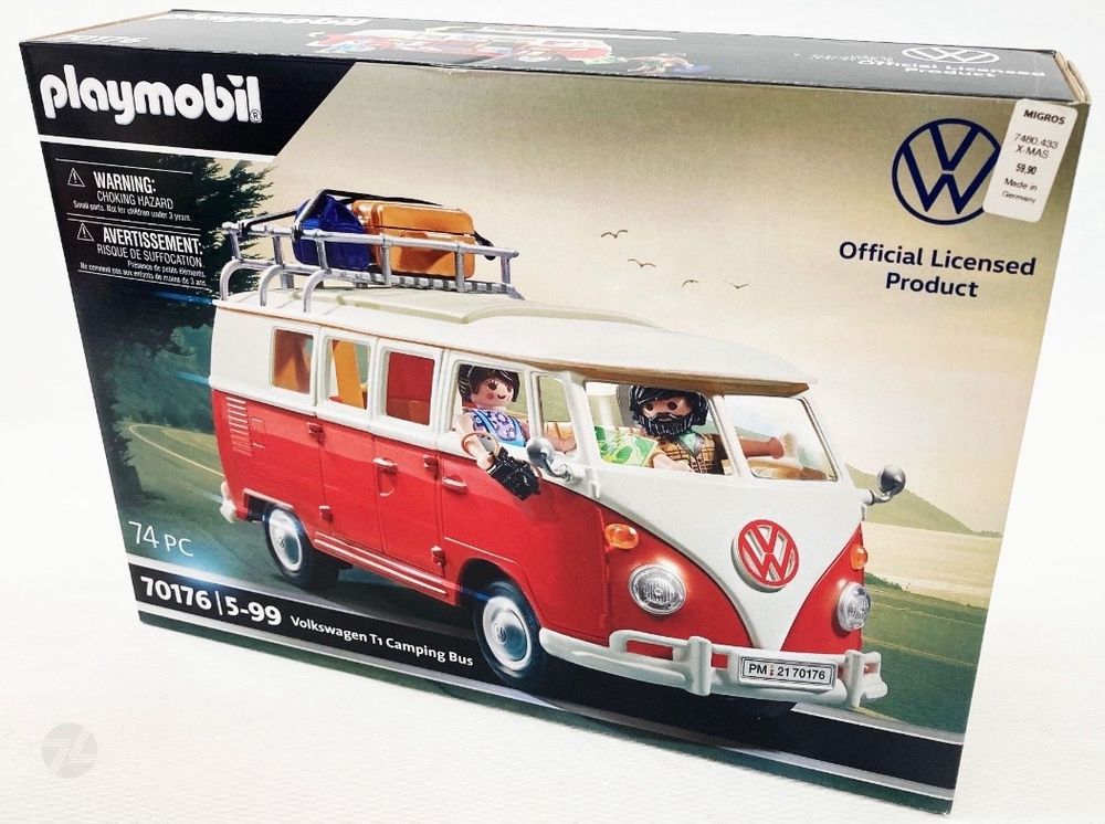PLAYMOBIL 70176 VOLKSWAGEN T1 Camping Bus Camper Motorhome Toy Model VW