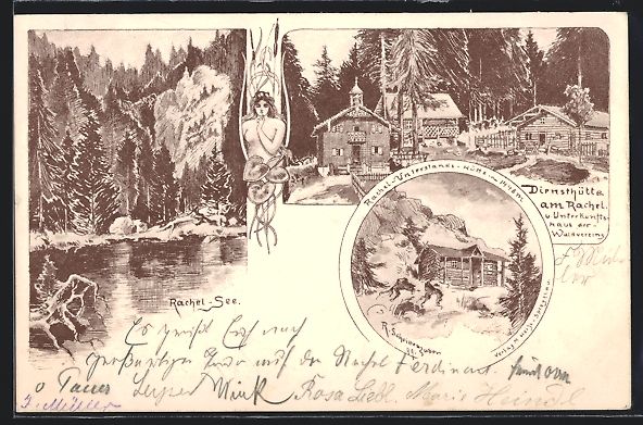 Cartoline postali: sign. Scheibenzuber: Rachel, Diensthütt – Usato da Berlin venduto da bartko-reher