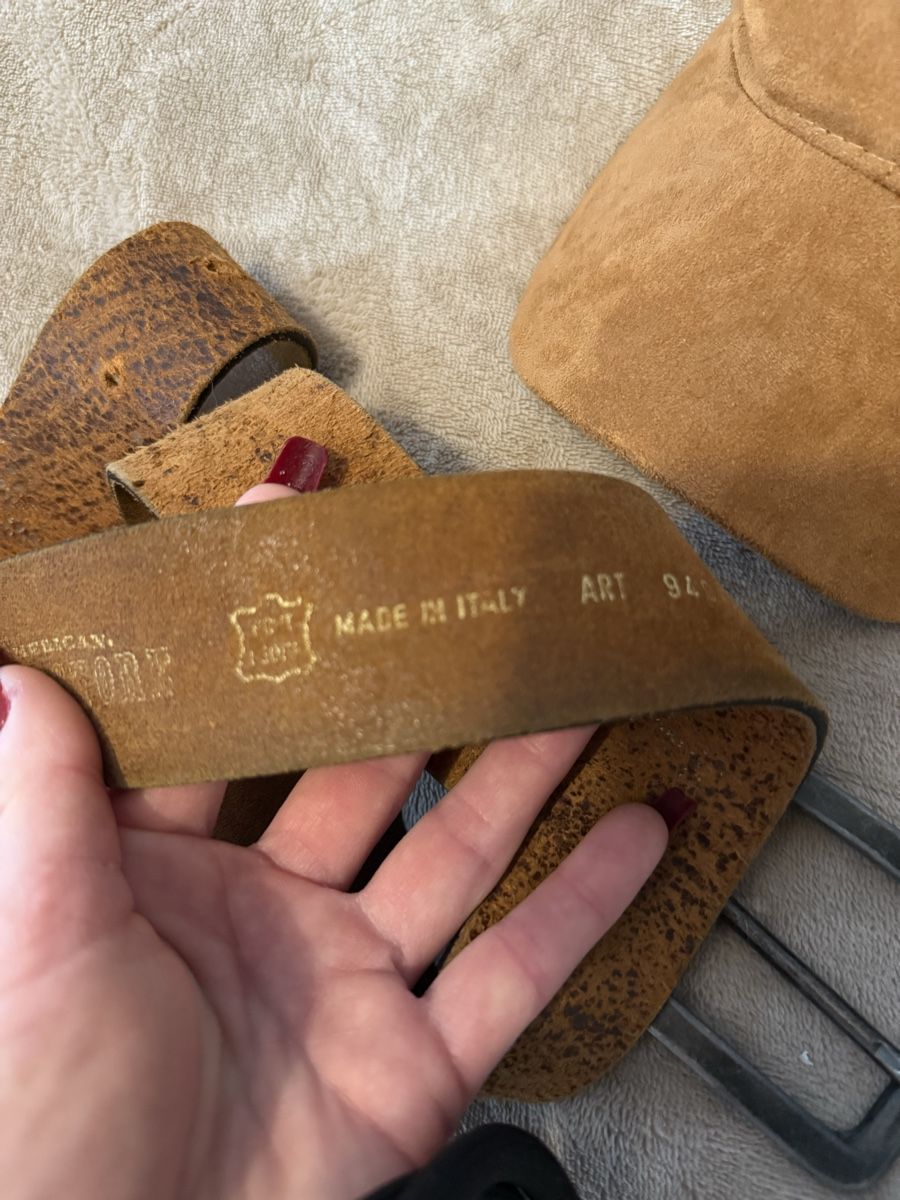 Gürtel: Braune Kappe und leder Guertel - Made in Italy – Gebraucht aus Adliswil von wio_78dl 1