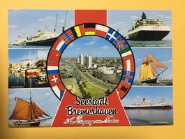Bremerhaven Motiv Karte Schiffe