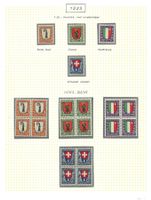 1923, PJ SATZ J25 - J28, VIERERBLÖCKE, 2 x **, 2 x FALZ, Ia