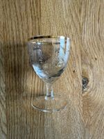 Kristallglas mit Goldrand 6 Stück
