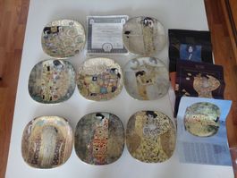 Lot assietes Gustave Klimt fabriquation Lilien de 1991
