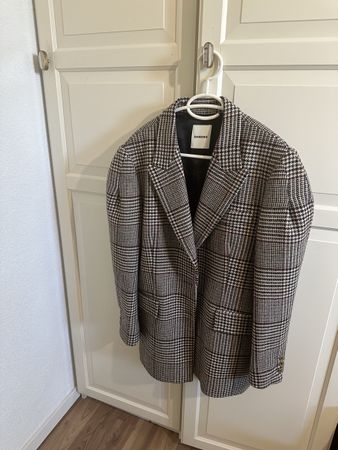 Sandro Blazer Gr. 40 Kariert Woll-Mix Chic NEUWERTIG