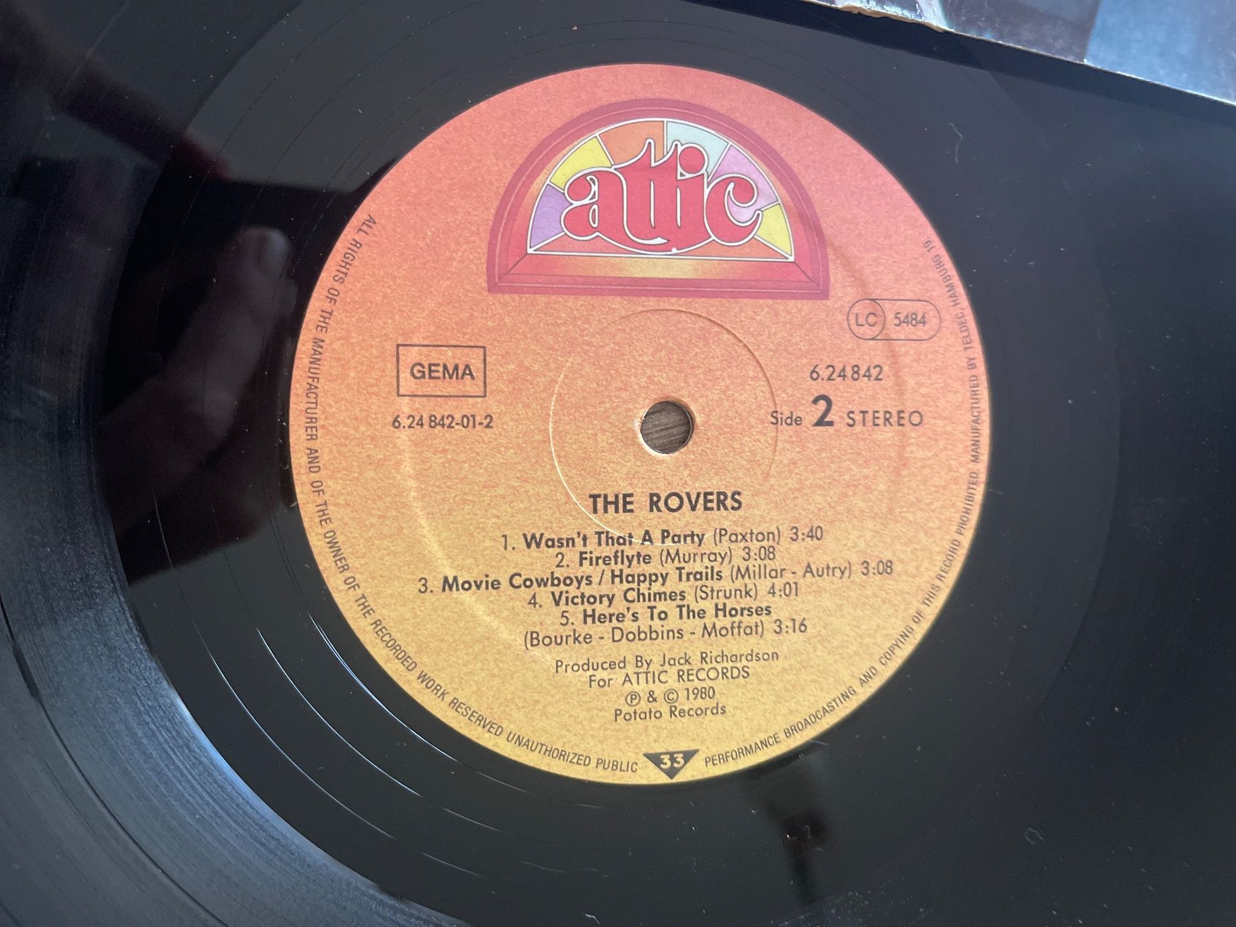 Vinyles: A817/The Rovers – D'occasion à Frutigen par Philippe_jsp 2