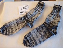 Handgestrickte Wollsocken 8 fädig Gr.42/43  (825)