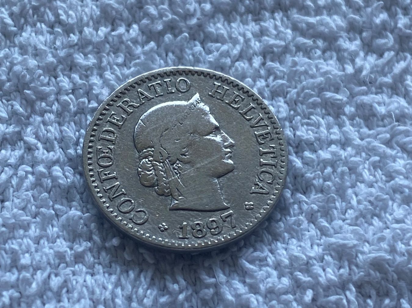 Alle Münzen: 10 centimes/rappen 1897 – Gebraucht aus Nyon von Ilmi09