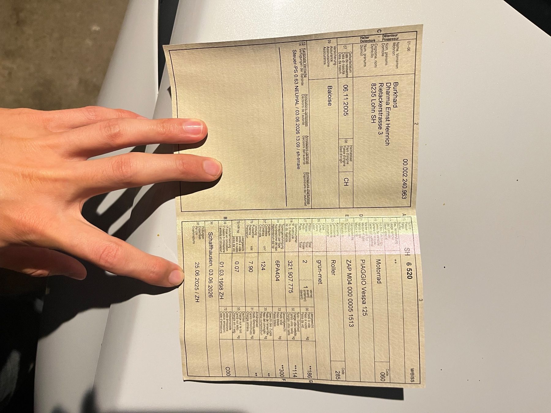 Piaggio Strada: Vespa ET4 125 ccm – Usato da Lohn SH venduto da Hb9cau 4
