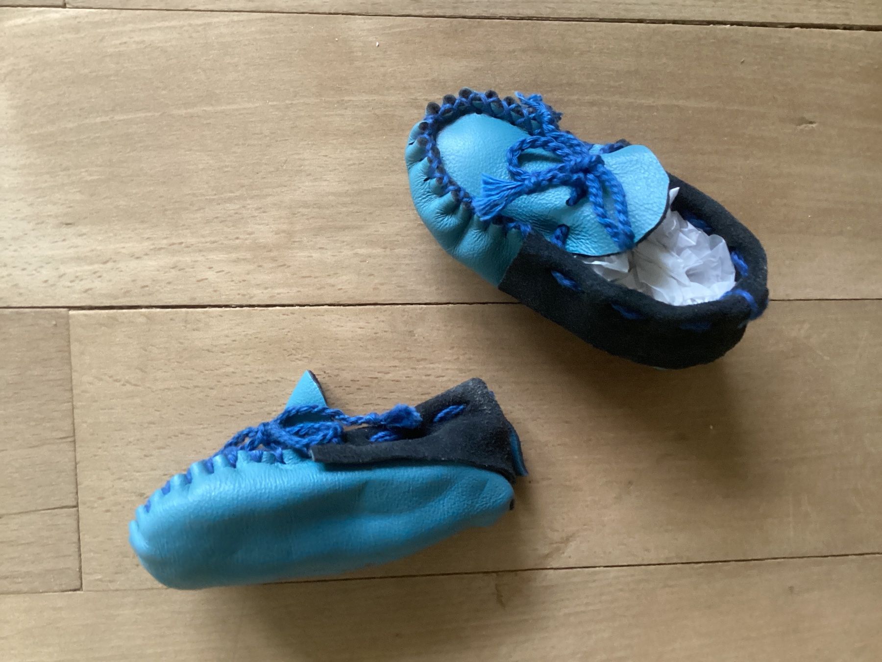 Scarpe per ragazzi: Leder - Mokassins in Blau, Grösse 17 – Usato da Muttenz venduto da rob_sc8s