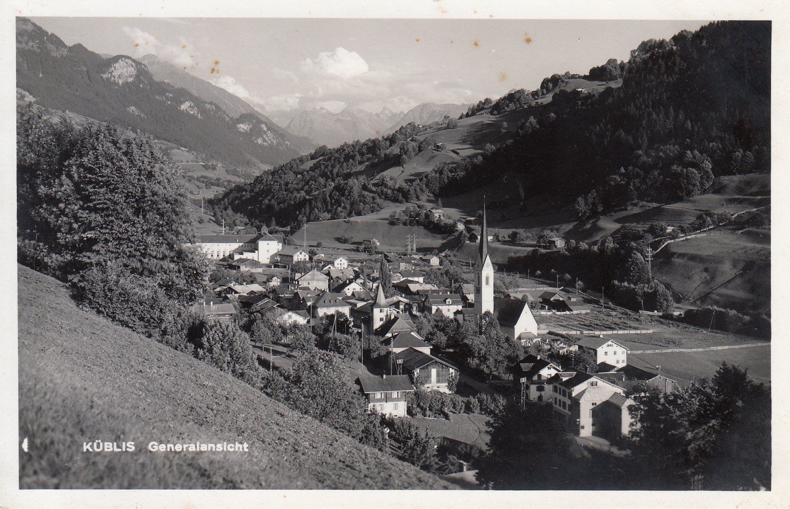 Cartoline postali: Küblis ca. 1940 – Usato da Bürglen TG venduto da StampGraf
