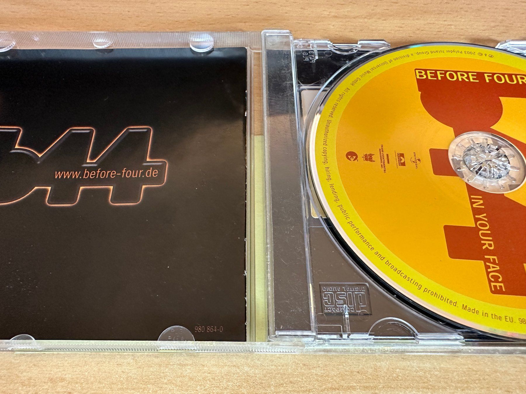 CD: Before Four – In Your Face – Usato da Rikon im Tösstal venduto da Alpenmutz 2