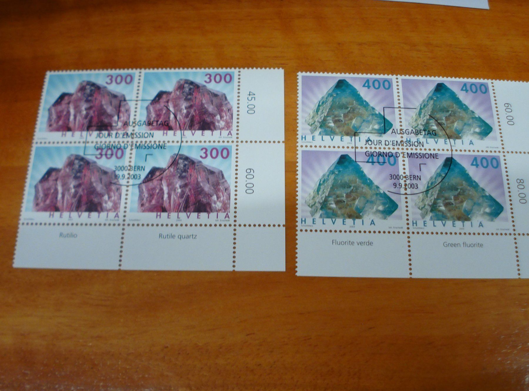 Alle Briefmarken: Satz Dauermarken 3.- + 4.- 203, 4erblock ET-o + FDC – Gebraucht aus Niederwil AG von morostahu
