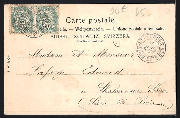 Cartoline postali: Basel, Hotel Bauer am Rhein, Strassenbah – Usato da Berlin venduto da bartko-reher 1