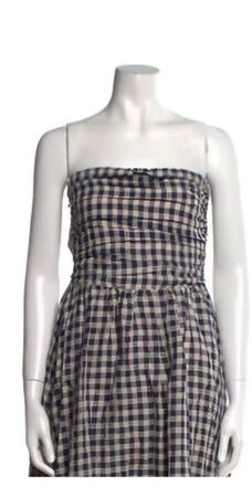 Robe midi à imprimé à carreaux