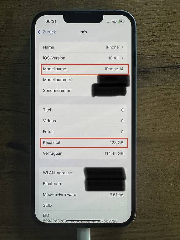 Apple Handys / Smartphones: iPhone 14 128 GB Blau, inkl. SP Connect Case & Ladekabel – Gebraucht aus Malters von Terachrasher 2