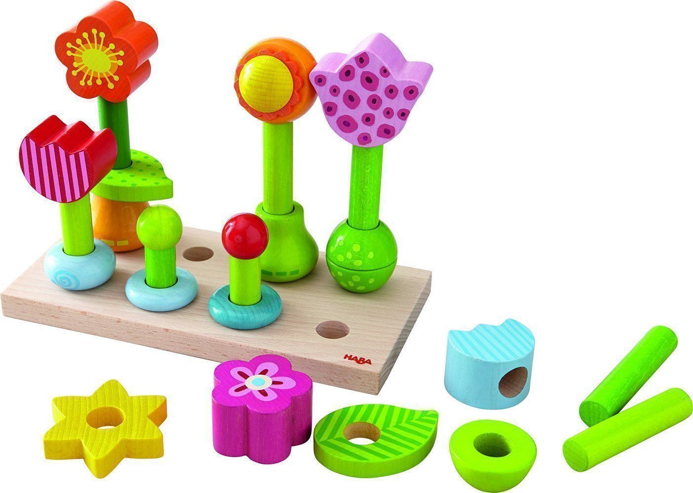 Haba Spielzeuge: Jeu à enficher Jardin de fleurs – Neu und originalverpackt aus Boudry von step2blind