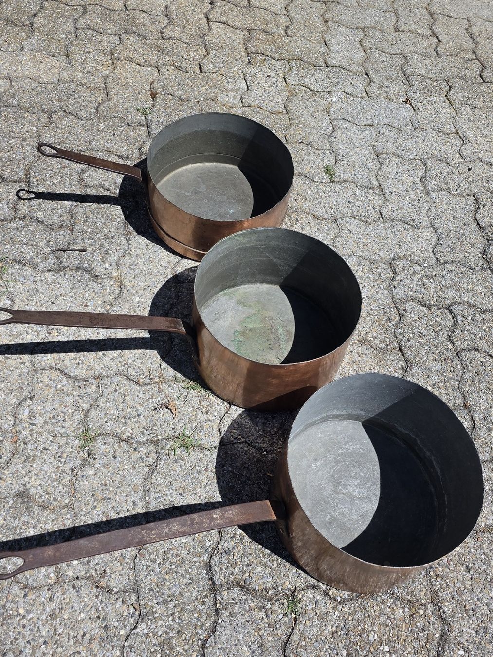 Pentole: Set of 3 Copper Pots with Handles – Usato da Hinwil venduto da Ehretstock8 3