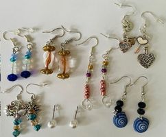 Schmuck Set 7 Paar Neu Schlicht glitzernd Orginel