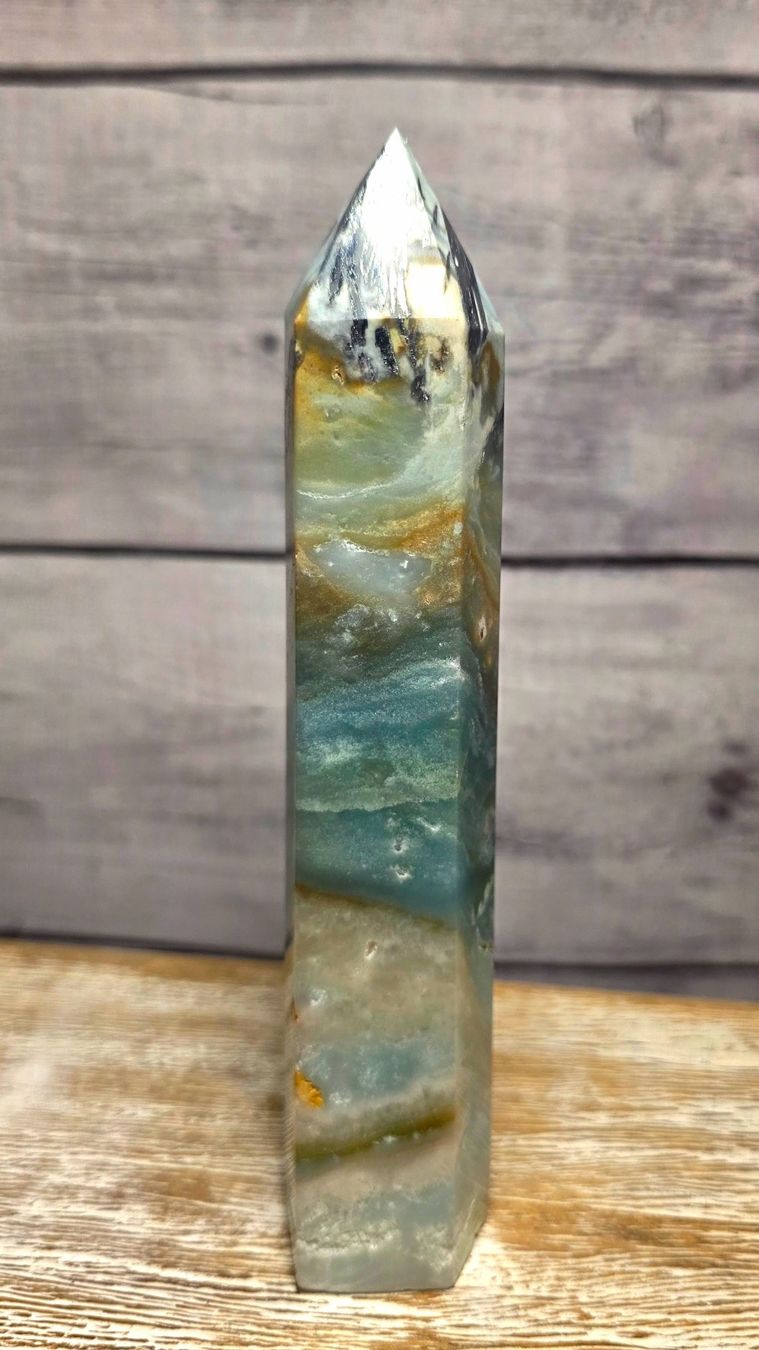 Minerali & Pietre curative: Amazonit Obelisk 417g – Nuovo e nell'imballaggio originale da Matzingen venduto da Shay_Crystalz 2
