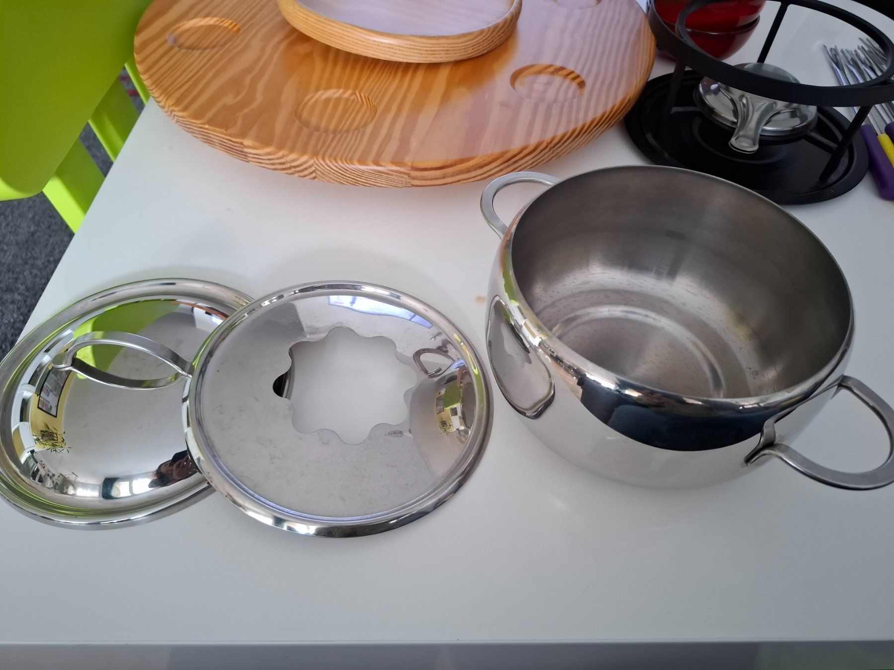Padelle: Fondue  Bourguignonne oder Chinoise  Set – Usato da Amriswil venduto da Bany 3
