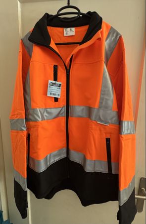 Sicherheitsjacke Softshell, orange , XL