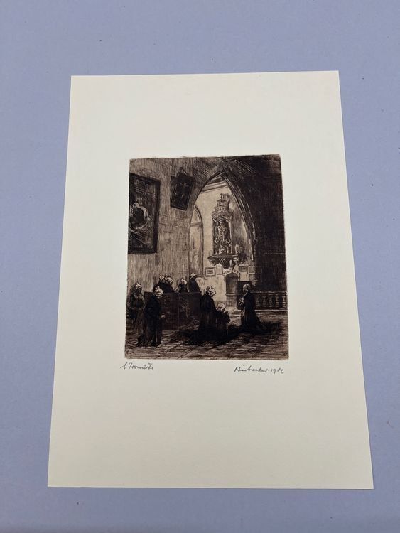Grafica & Litografie: HERMANN HUBACHER RADIERUNG SIGNIERT – Usato da Gersau venduto da grafik-kunst 2