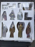 Krippenfiguren Set 12-teilig Handbemalt mit Engel und Tiere 