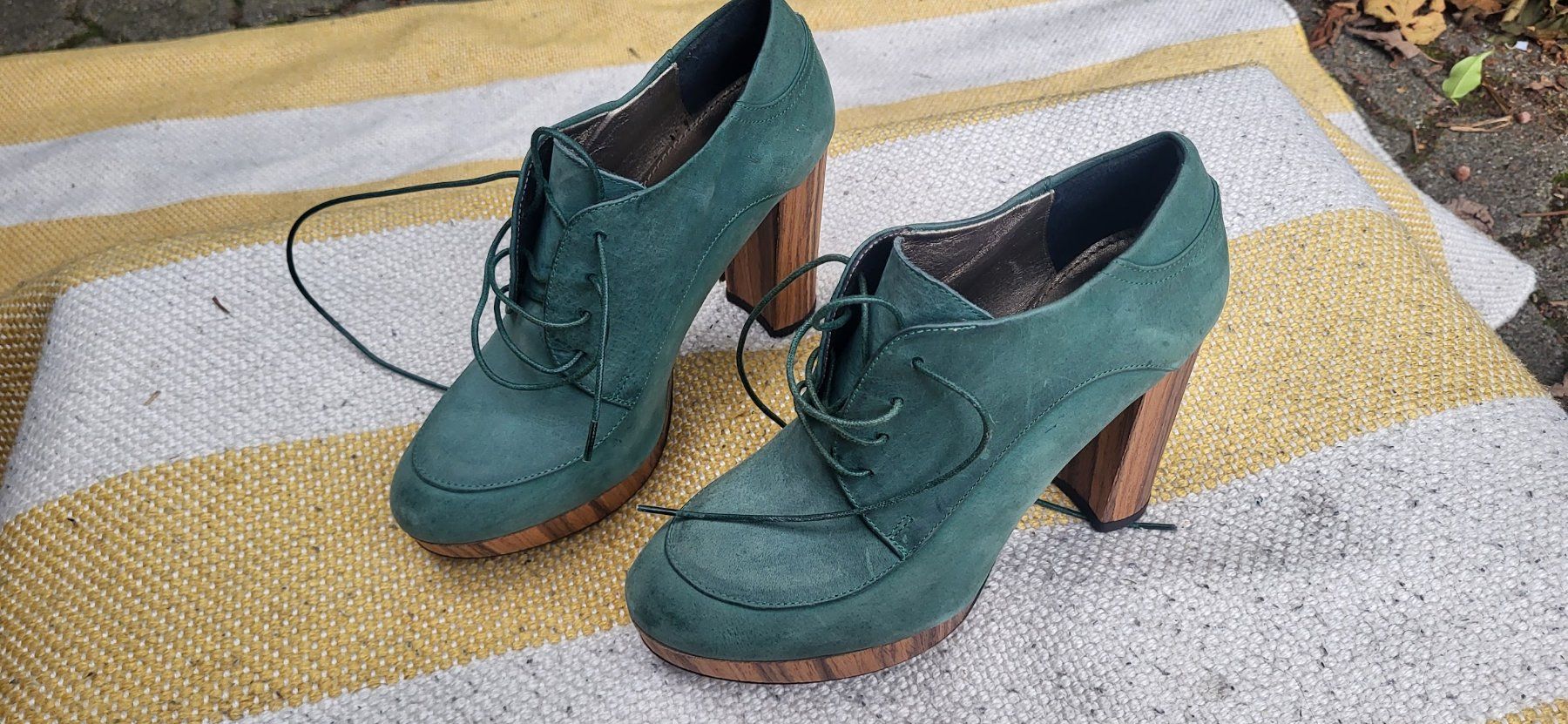 Navyboot Scarpe da donna: Navyboot Highheel Schuhe Gr. 35 grün – Usato da Boswil venduto da audi90quattroturbo 6