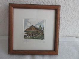 Reizendes Bild eines Bauernhauses, nummeriert