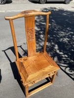 Chaise traditionnelle chinoise en orme à dossier en joug