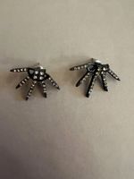 Boucles d'oreilles noires, strass