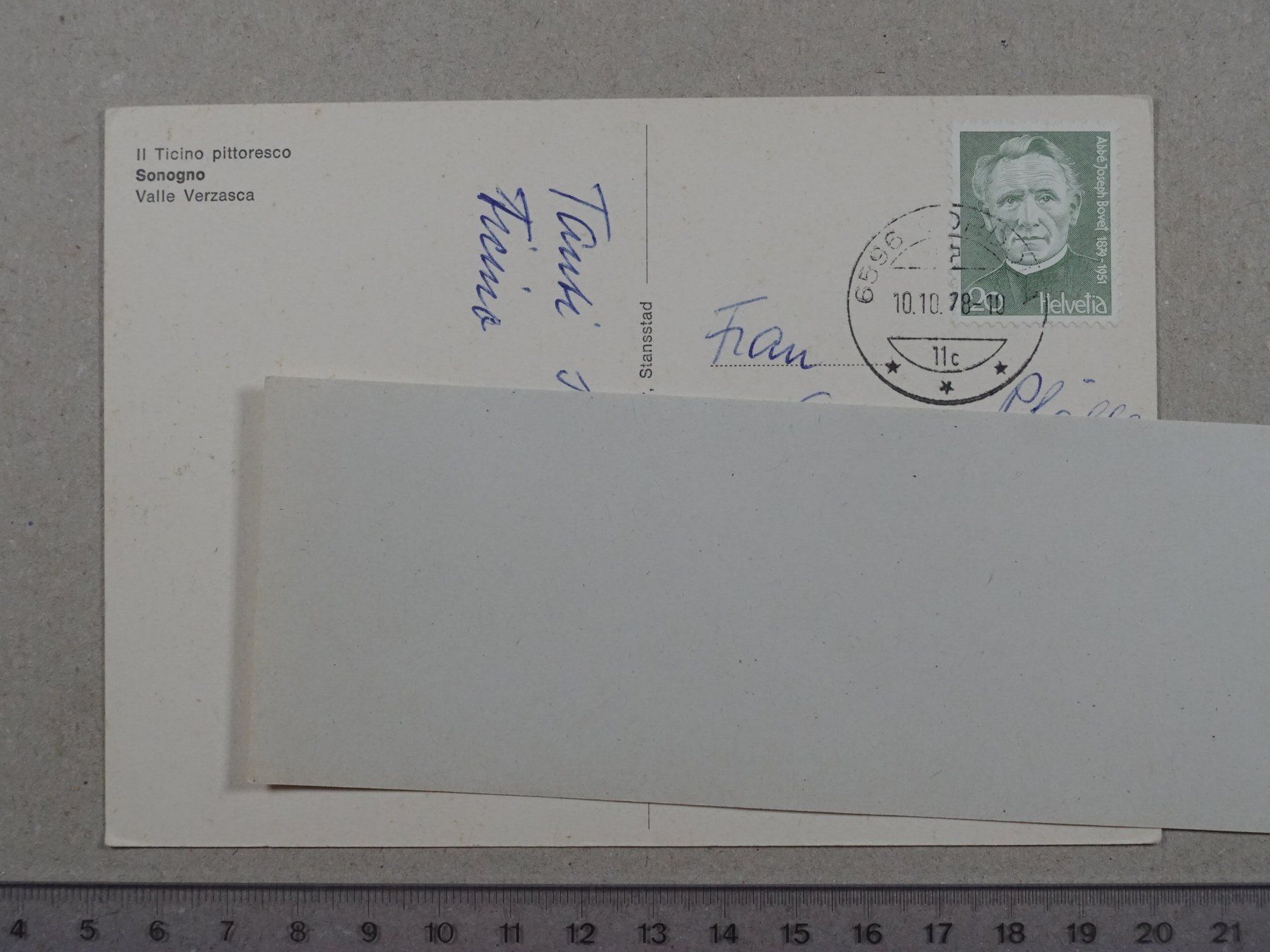 Ansichtskarten: Sonogno, 1978 – Gebraucht aus Lenzburg von fh1 1