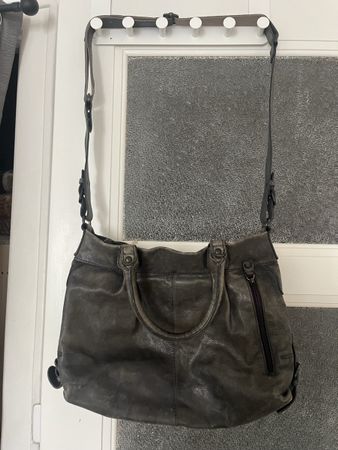 Sac à main en cuir gris Aunts and Uncles