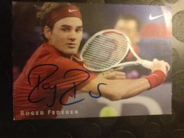 Roger Federer - handsignierte alte  Nike Autogrammkarte