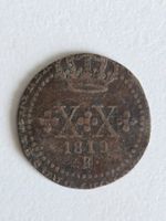 20 Réis Münze Brasilien 1819 mit Krone und Schild