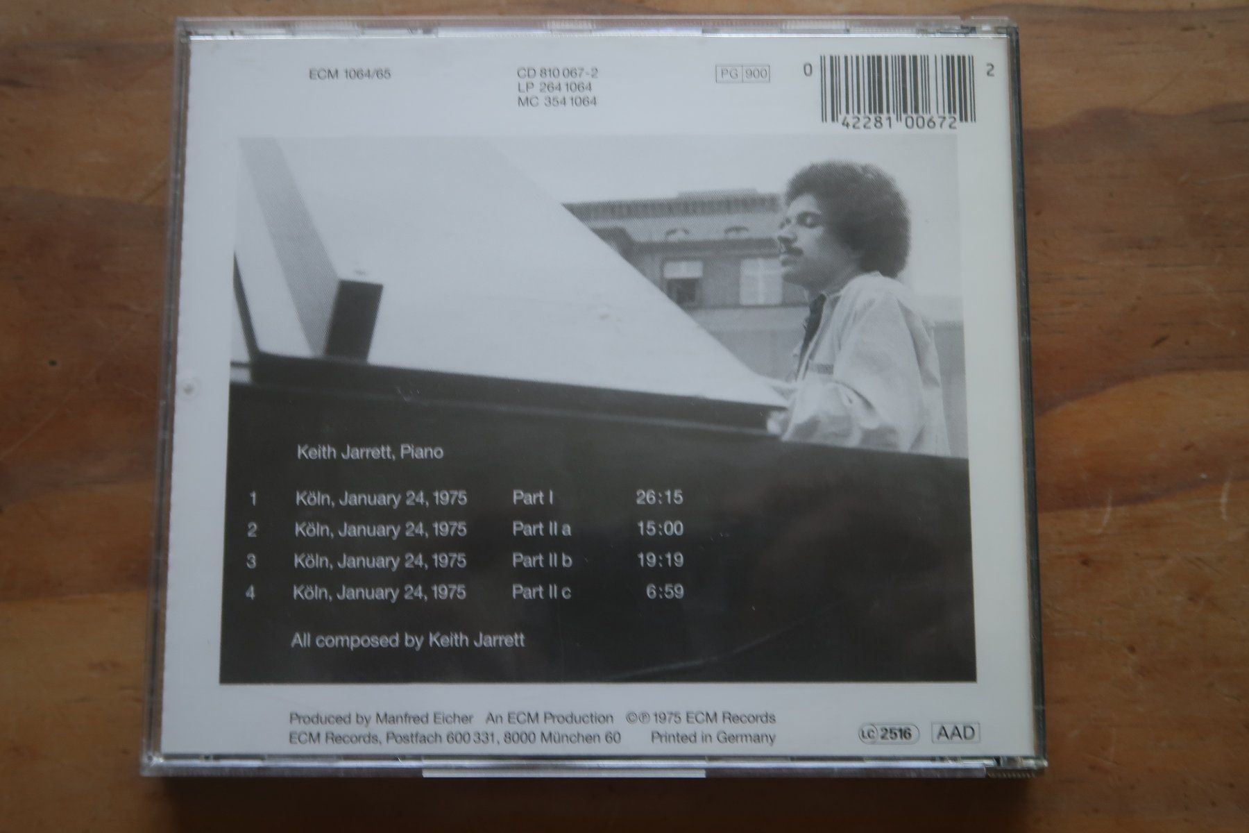 CD: KEITH JARRETT - THE KÖLN CONCERT -  CD – Usato da Basel venduto da Patiscat 1