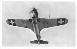 Flugzeug // Morane Unterseite Militärflugzeug Photo Staub
