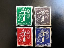 4 timbres oblitérés Expo 1939 allemand