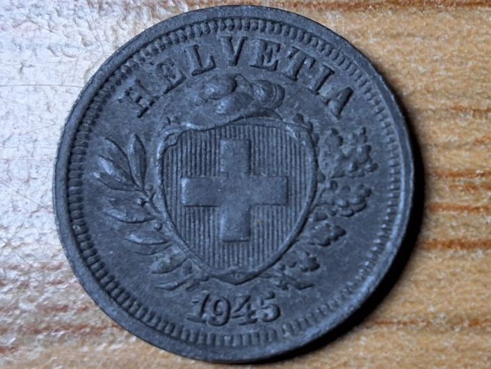 Alle Münzen: 1 Rappen 1945 - Selten! – Gebraucht aus Münchenstein von purbach1 2