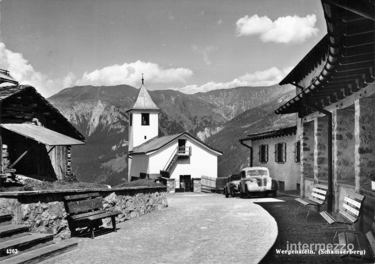 Cartes postales: Wergenstein GR // Oldtimer alte Autos Schamserberg – D'occasion à Basel par intermezzo12