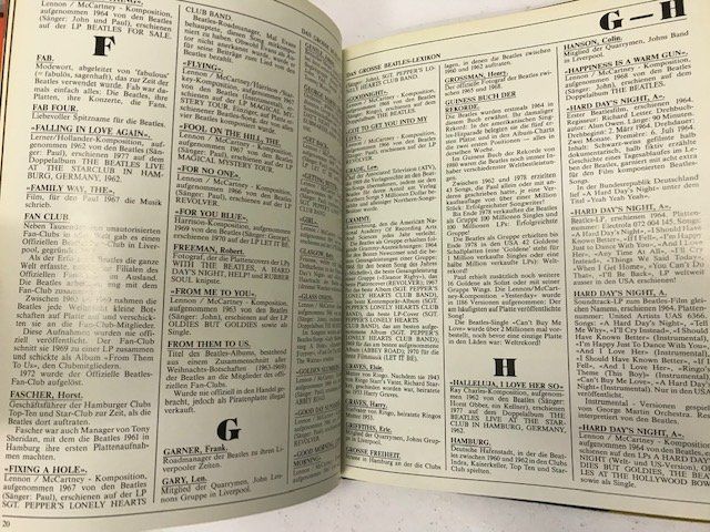 Libri: Buch the Beatles das grosse Lexikon – Usato da Zürich venduto da popcorn67 7