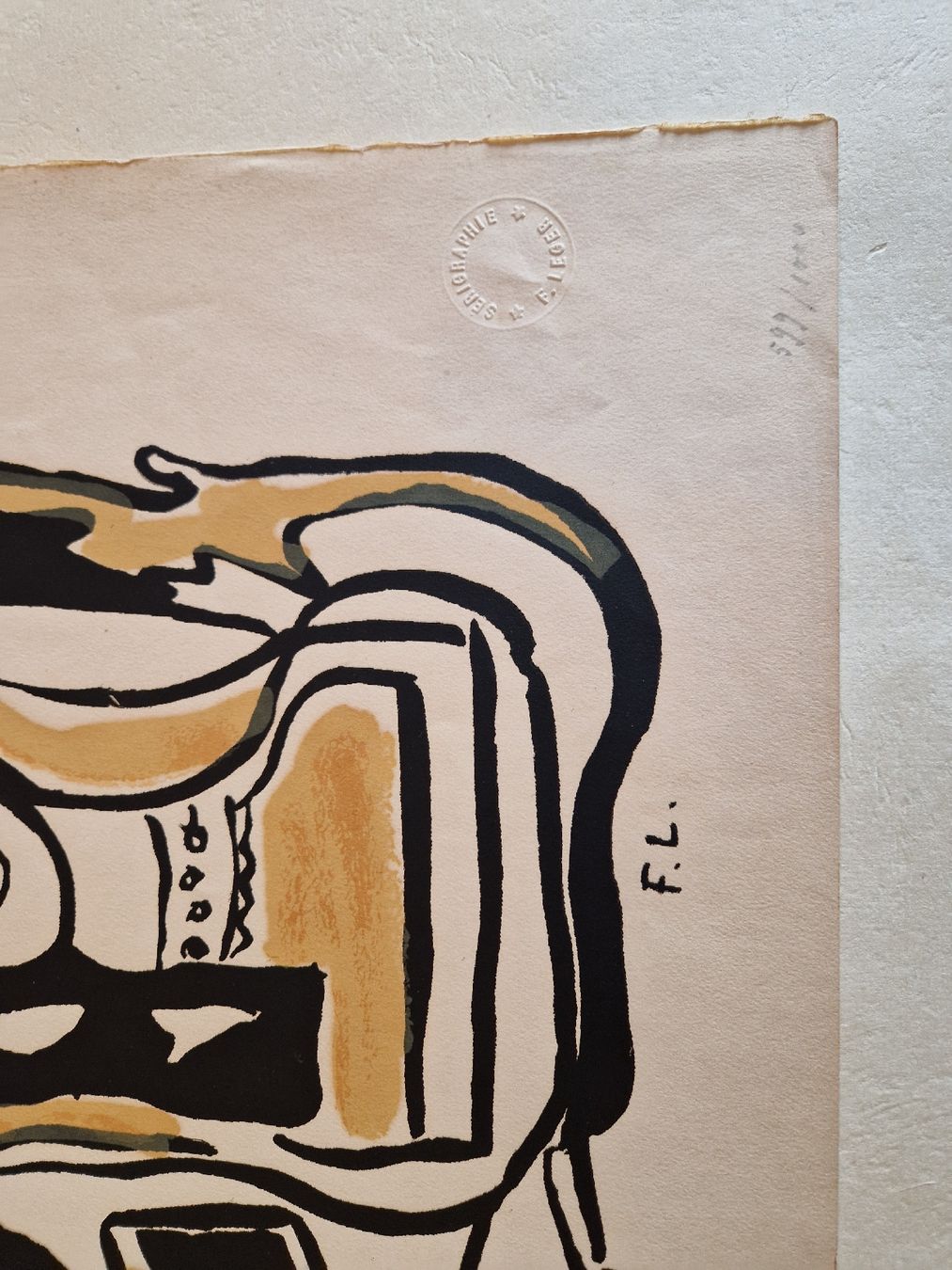 Grafiken & Lithographien: Fernand Leger.Tête de femme avec composition. – Gebraucht aus Mex VD von penska 1