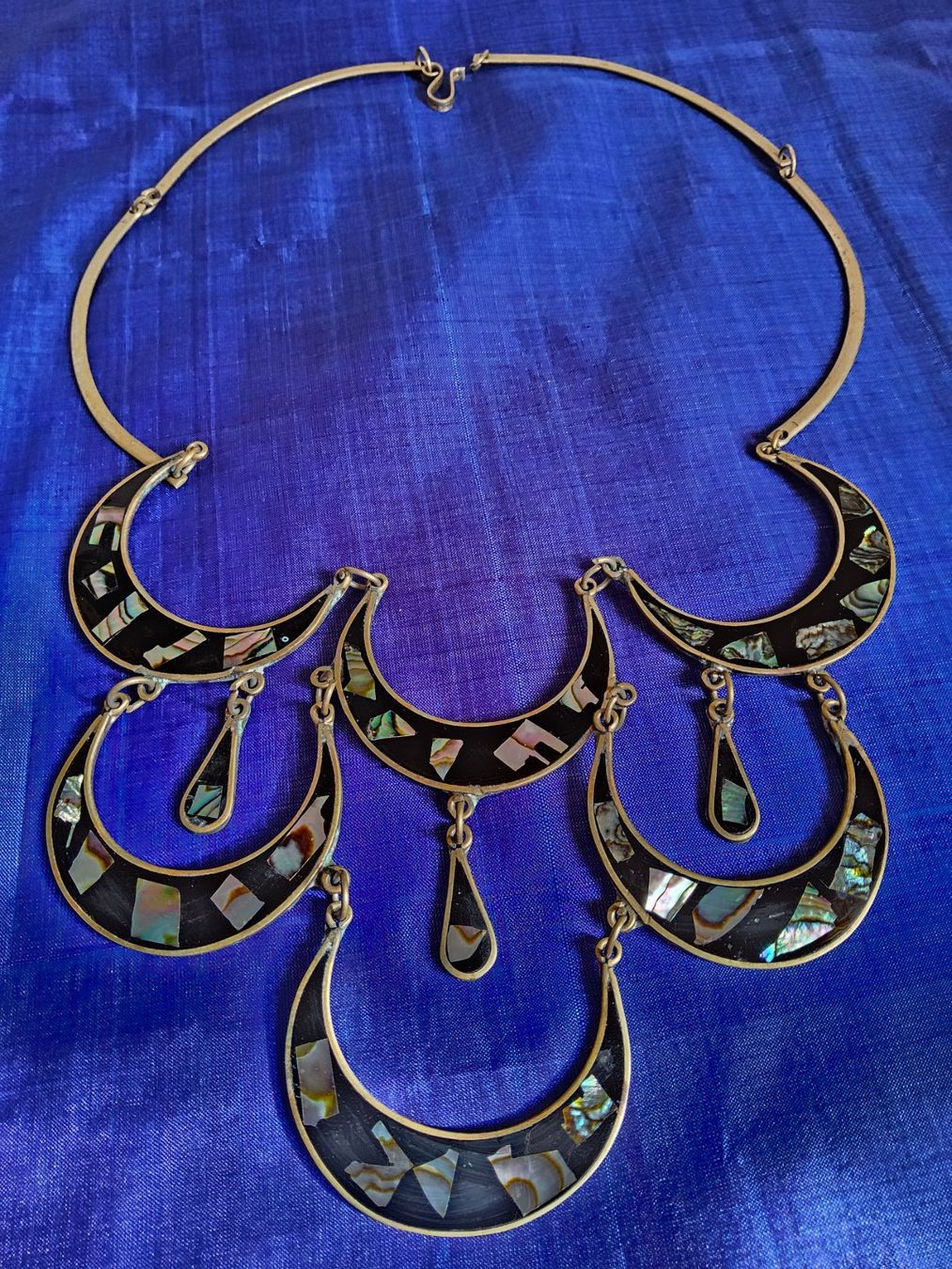 Catenine: Vintage TOP Alpaca Abalone Collier, 70er – Usato da Zürich venduto da philpip
