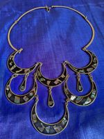 Vintage TOP Alpaca Abalone Collier, 70er