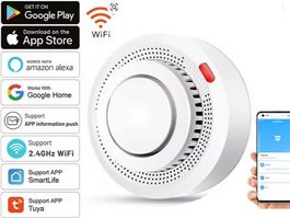 Tuya WLAN Rauchmelder 85dB Smart Feueralarm Brandschutz