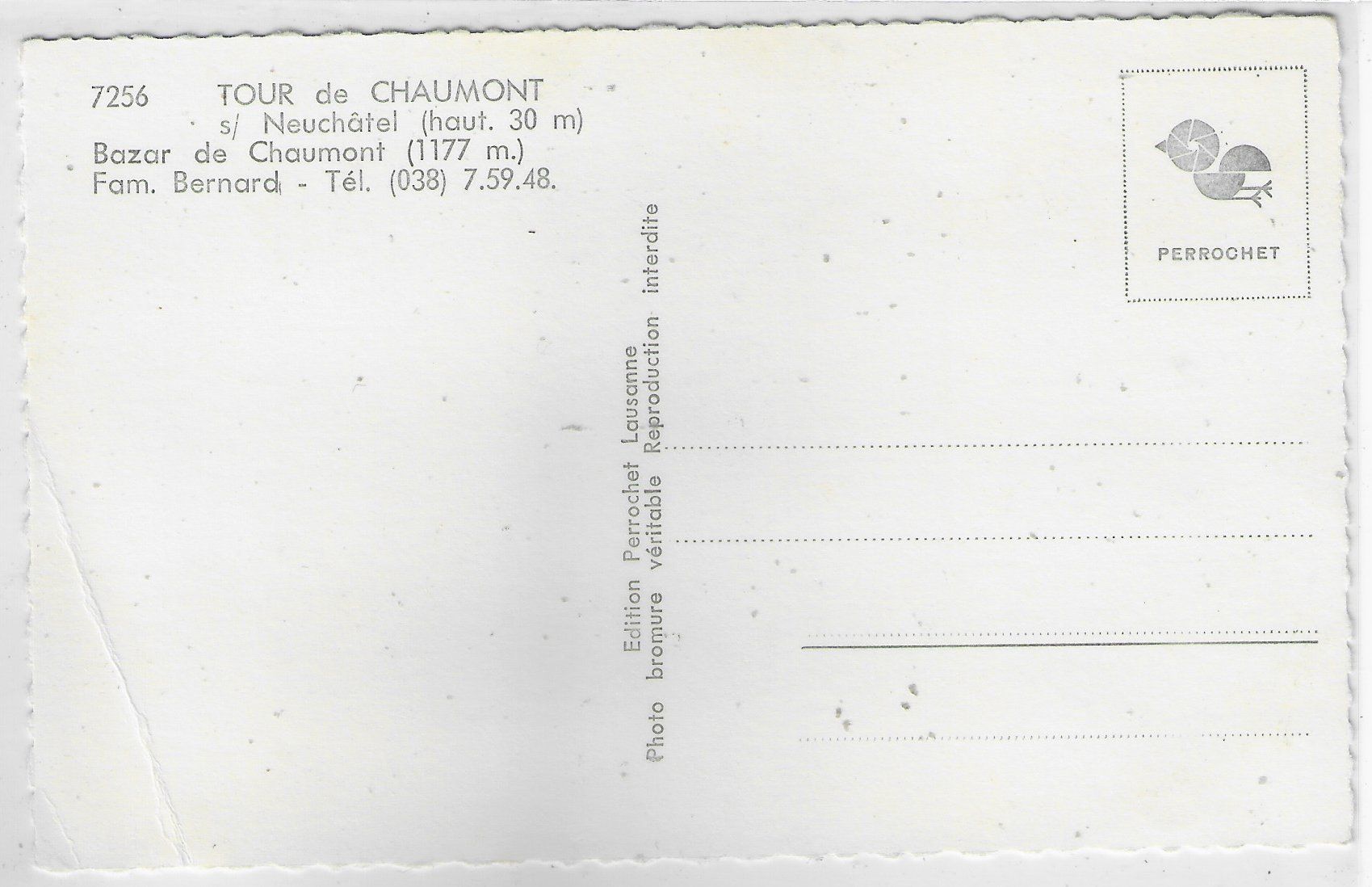 Cartoline postali: Tour de Chaumont s/Neuchatel – Difettoso da Ettingen venduto da Kartenplanet 1